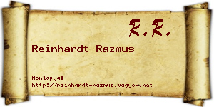 Reinhardt Razmus névjegykártya